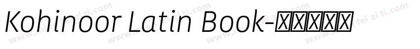 Kohinoor Latin Book字体转换